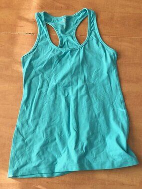 90 Degree By Reflex Turquoise Racerback Tank Top